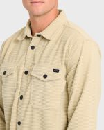 Adventure Division Ridge Long Sleeve Fleece Overshirt - Sand Khaki - Image 5