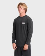 Primo Pack Loose Fit UPF 50 Long Sleeve Surf Tee - Black - Image 4