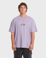 Biscus OG Short Sleeve Cotton T-Shirt - Purple Ash - Image 2