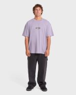 Biscus OG Short Sleeve Cotton T-Shirt - Purple Ash - Image 4
