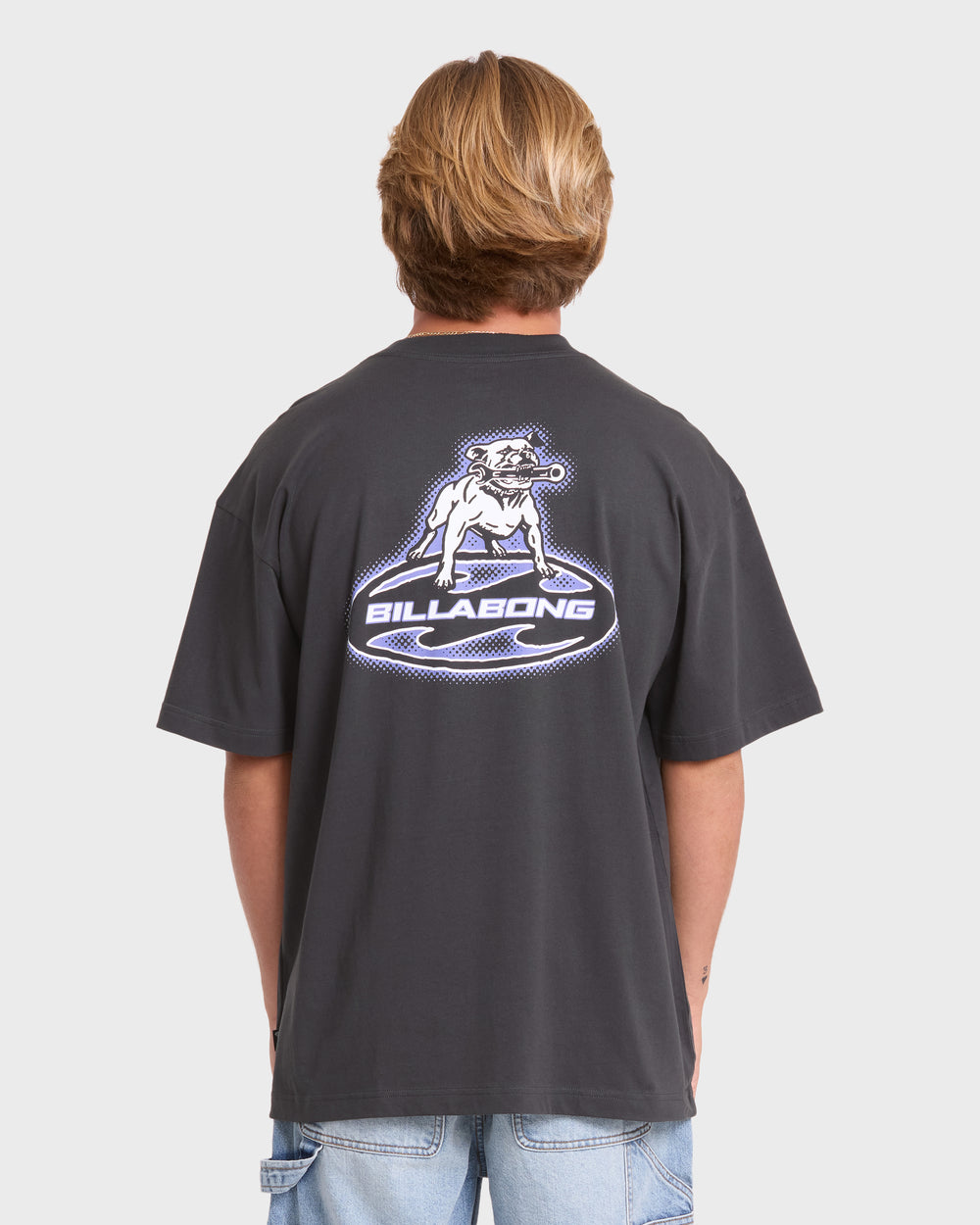 BL001324M_WAA_OM-B.jpg Bad Dog OG Short Sleeve Cotton T-Shirt - Washed Black - Image 1