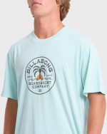 Frond Premium Short Sleeve Cotton T-Shirt - Coastal Blue - Image 5