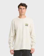 Crayon Wave Premium Long Sleeve Knit T-Shirt - Oatmeal - Image 2