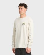 Crayon Wave Premium Long Sleeve Knit T-Shirt - Oatmeal - Image 3