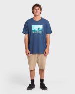 Lucid Premium Short Sleeve Cotton Graphic T-Shirt - Dark Denim - Image 3