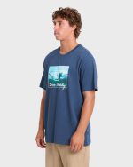 Lucid Premium Short Sleeve Cotton Graphic T-Shirt - Dark Denim - Image 4