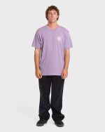 Montage Premium Short Sleeve Cotton T-Shirt - Purple Ash - Image 3