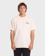 Glance Wave Washed Premium Short Sleeve Knit T-Shirt - Oatmeal - Image 2