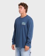 Runner Premium Long Sleeve Cotton T-Shirt - Dark Denim - Image 4