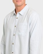 Garage Post Up Long Sleeve Oxford Shirt - Blue Smoke - Image 5