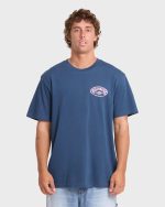 Reverse Premium Short Sleeve Cotton T-Shirt - Dark Denim - Image 2