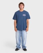 Reverse Premium Short Sleeve Cotton T-Shirt - Dark Denim - Image 4