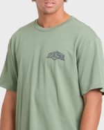 Reverse Premium Short Sleeve Cotton T-Shirt - Hedge Green - Image 5