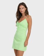 Sun Lit Mini Dress - Green Glow - Image 4