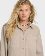 Washed Ashore 2 Long Sleeve Woven Overshirt - Cobblestone - Image 5