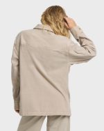Washed Ashore 2 Long Sleeve Woven Overshirt - Cobblestone - Image 2