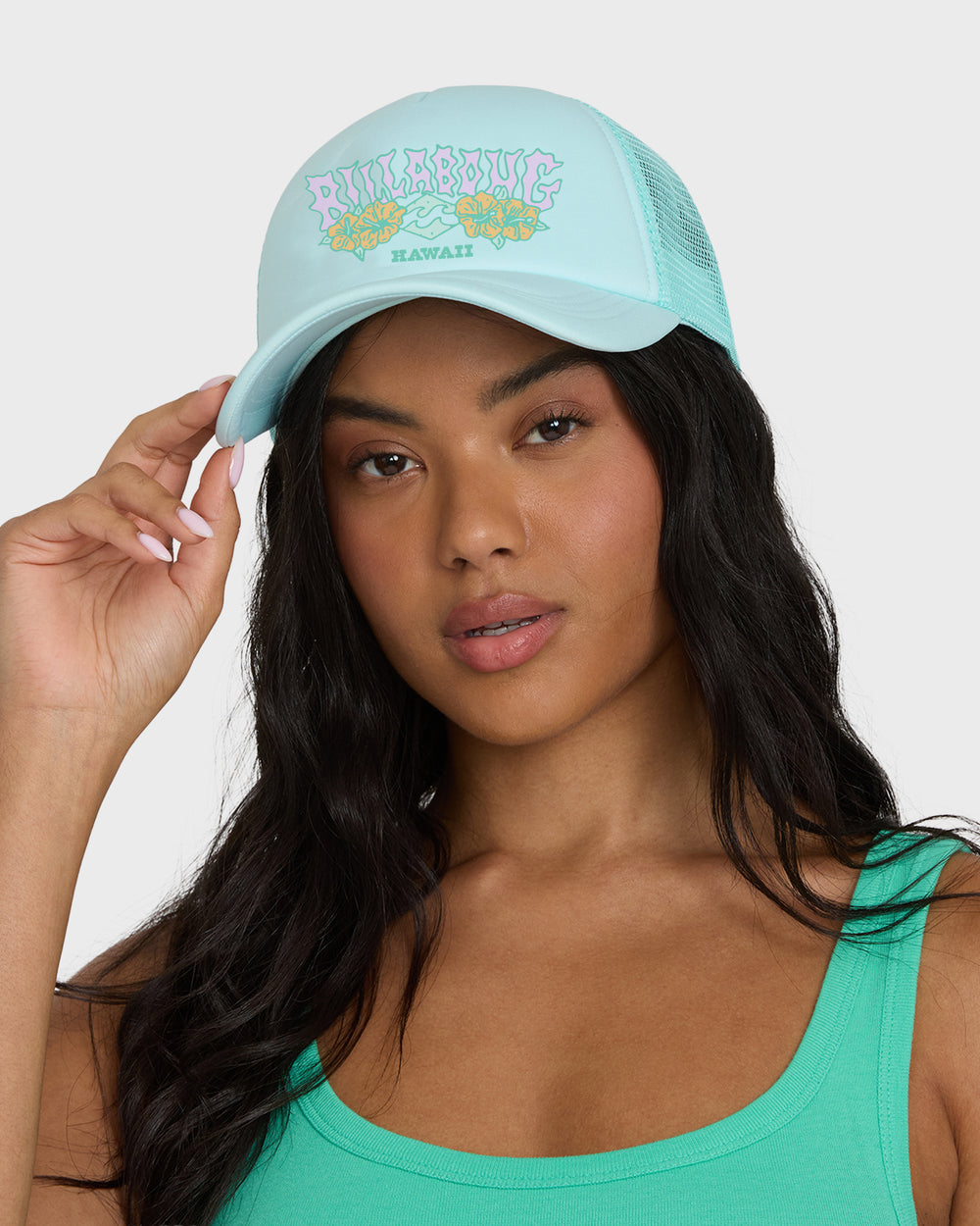 BL001758W_CWR_OM-1.jpg Across Waves Hawaii Trucker Hat - Clearwater - Image 1
