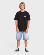 Crayon Wave Premium Short Sleeve Knit T-Shirt - Black - Image 3
