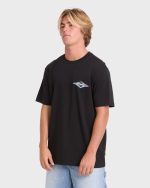 Crayon Wave Premium Short Sleeve Knit T-Shirt - Black - Image 4