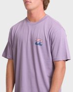 Crayon Wave Premium Short Sleeve Knit T-Shirt - Purple Ash - Image 5