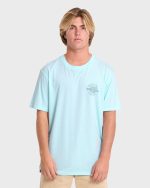 Single Fin Premium Short Sleeve Knit T-Shirt - Coastal Blue - Image 2