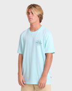 Single Fin Premium Short Sleeve Knit T-Shirt - Coastal Blue - Image 4