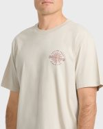 Single Fin Premium Short Sleeve Knit T-Shirt - Oatmeal - Image 3