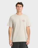 Single Fin Premium Short Sleeve Knit T-Shirt - Oatmeal - Image 2