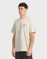 Single Fin Premium Short Sleeve Knit T-Shirt - Oatmeal - Image 4