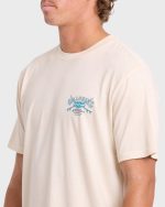 Heritage Arch Wave Washed Premium Short Sleeve Cotton T-Shirt - Oatmeal - Image 5