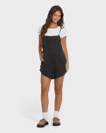 Wild Pursuit Overall Romper - Off Black - Image 3