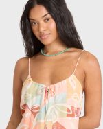 So Simple Crinkle Mini Dress - Orange Multi - Image 5