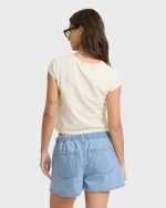 Jade Saltwashed Denim Shorts - Sea Blue - Image 2