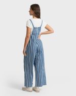 Pacific Time Saltwashed Stripe Jumpsuit - Blue Smoke - Image 2
