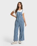 Pacific Time Saltwashed Stripe Jumpsuit - Blue Smoke - Image 3