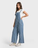Pacific Time Saltwashed Stripe Jumpsuit - Blue Smoke - Image 4