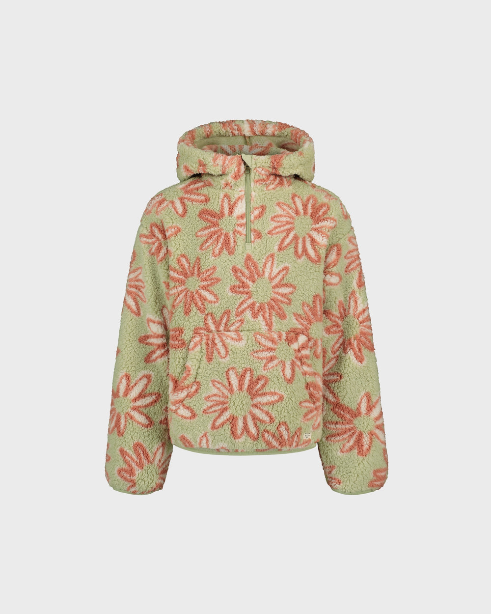 BSFJB31X-330.jpg Girls Just In Time Half Zip Sherpa Hoodie - Image 1