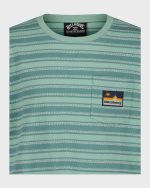 Boys Miles Stripe Pocket Short Sleeve T-Shirt - Image 4