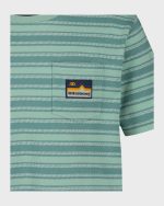 Boys Miles Stripe Pocket Short Sleeve T-Shirt - Image 5