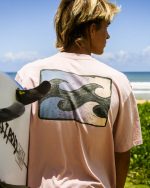 Crayon Wave Premium Short Sleeve T-Shirt - Vintage Pink - Image 3