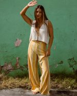 Hazy Daze Elastic Waist Pants - Brown Multi - Image 3