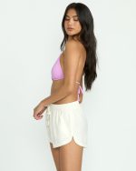 Road Trippin Elastic Waist Shorts - Salt Crystal - Image 5