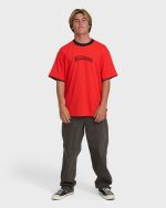 Immortal Tipper Short Sleeve Knit T-Shirt - Deep Red - Image 5