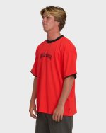 Immortal Tipper Short Sleeve Knit T-Shirt - Deep Red - Image 4
