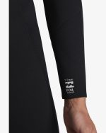 3/2mm Foil Flatlock Back Zip Wetsuit - Black - Image 4