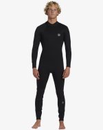 3/2mm Foil Flatlock Back Zip Wetsuit - Black